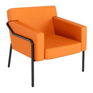 medso powered by PAPERFLOW Sessel MEDSO L orange schwarz Kunstleder 75,0 x 74,3 x 73,6 cm, 1 St.