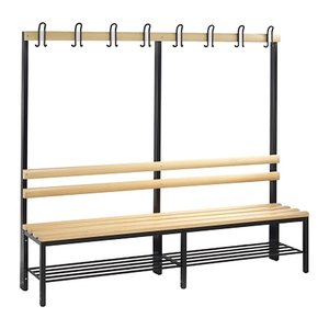CP Garderobenbank mit Haken Basic 8052-100 S10000 buche Holz 196,0 cm