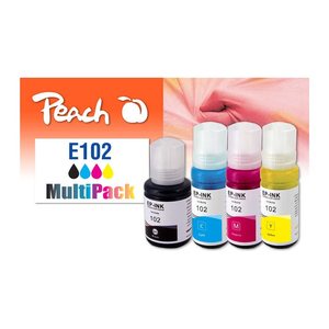 Peach Patrone Epson CISS 102 MultiPack bk,c,m,y remanufactured