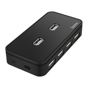 hama USB-Hub 7-fach schwarz