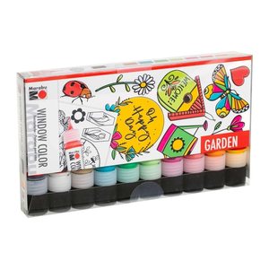 Marabu Garden Fenstermalfarben farbsortiert 10x 25,0 ml