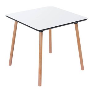 meet powered by PAPERFLOW PALOMBA Bistrotisch quadratisch MDF-Platte weiß 80,0 x 80,0 x 75,0 cm, 1 St.
