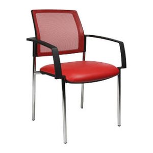 Topstar Besucherstühle BtoB 10 BB290A S01 rot Stoff, 2 St.