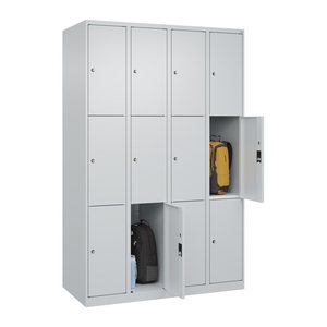 CP Schließfachschrank Classic Plus lichtgrau 080000-403 S10008, 12 Schließfächer 120,0 x 50,0 x 185,0 cm