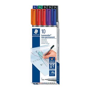 STAEDTLER Lumocolor Folienstifte-Set farbsortiert non-permanent, 10 St.