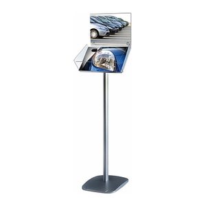 update displays Infoständer Take It Plus silber DIN A4 29,7 x 33,0 x 116,3 cm, 1 St.
