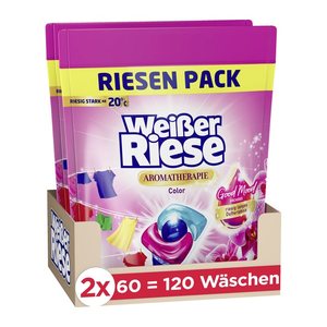 Weißer Riese AROMATHERAPIE Color Good Mood ORCHIDEE Waschmittel Caps, 2x 60 St.