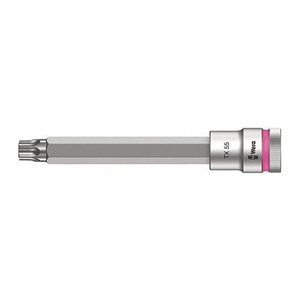 Wera TORX Zyklop mit Haltefunktion lang Steckschlüsseleinsatz Größe: 55,0 mm Länge: 140,0 mm
