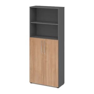 HAMMERBACHER Regalschrank 4770, V4770/G/N/BM grafit, nussbaum 80,0 x 34,6 x 188,0 cm, 1 St.