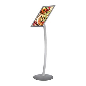 update displays Infoständer silber DIN A4 35,8 x 35,8 x 117,6 - 121,2 cm, 1 St.