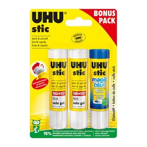 2 + 1 GRATIS: UHU stic Klebestift 21,0 g, 2 St. + GRATIS 1x 21,0 g UHU stic MAGIC