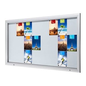 Showdown® Displays Schaukasten T silber 24x DIN A4 190,5 x 4,7 x 106,7 cm, 1 St.