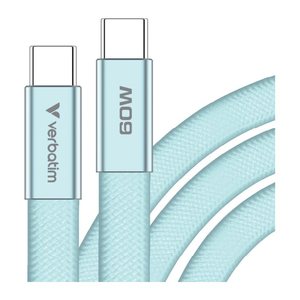 Verbatim USB-C auf USB-C Kabel Sync & Charge 60W 120cm Blau