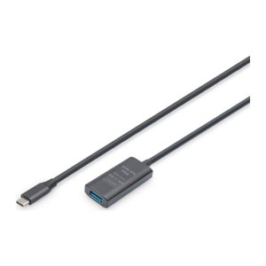DIGITUS Verlängerungskabel USB-C->USB-A St./Bu. 5Gbit 5,00m