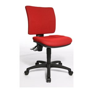 Topstar Bürostuhl U50, 8070 BC1 Stoff rot, Gestell schwarz