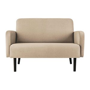 meet powered by PAPERFLOW 2-Sitzer Sofa LISBOA elfenbein schwarz Stoff 124,0 x 81,5 x 83,0 cm, 1 St.