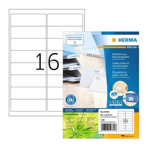 HERMA Etiketten weiß 99,1 x 33,8 mm, 80 Blatt
