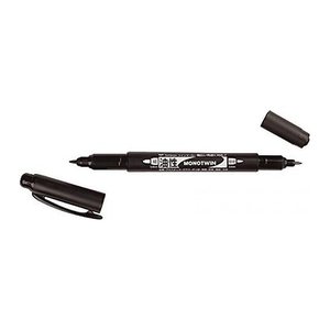 Tombow MONO twin Permanentmarker schwarz 0,4 - 0,8 mm, 1 St.