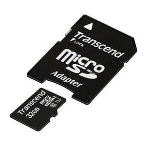 SD microSD Card 32GB Transcend SDHC UHS1 w/adapter