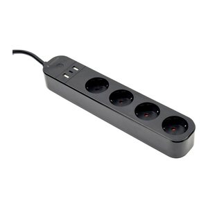 gembird Smart Home Steckdosenleiste 4Fach, m.USB-Charge schw