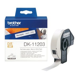 brother Etikettenrolle für Etikettendrucker DK11203 weiß, 17,0 x 87,0 mm, 1 x 300 Etiketten