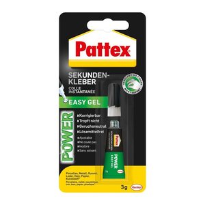Pattex Sekundenkleber Power Easy Gel, Tube, 3g