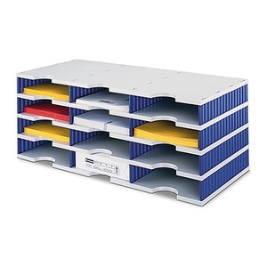 styro Sortierstation Styrodoc grau/blau mit 12 Fächern