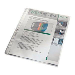 LEITZ Prospekthüllen 4700 DIN A4 transparent genarbt 0,13 mm, 100 St.
