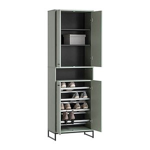 MÖBELPARTNER Schuhschrank Janne, 701783 pastellgrün 2 Fachböden 60,2 x 33,1 x 185,5 cm