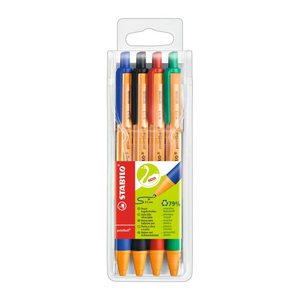 STABILO Kugelschreiber pointball orange, Schreibfarbe: farbsortiert, 4 St.