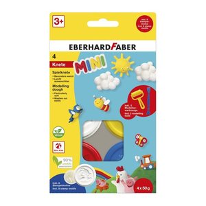 EBERHARD FABER Knete Sonderfarben farbsortiert, 4 Farben je 50,0 g