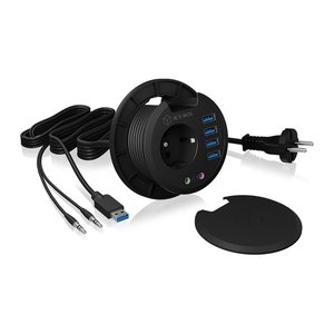 RaidSonic ICY BOX® USB-Hub IB-HUB1430 4-fach schwarz