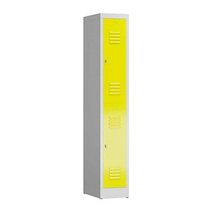ClassiX Spind lichtgrau, zinkgelb X-520216, 2 Schließfächer 31,0 x 50,0 x 180,0 cm