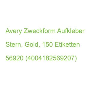 AVERY Zweckform Aufkleber Stern, gold, 150 Etiketten