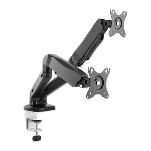 MANHATTAN 2-fach Monitorhalterung Gasdruck Aluminium
