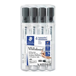 STAEDTLER 351WP4-9X Whiteboard-Marker schwarz 2,0 mm, 4 St.