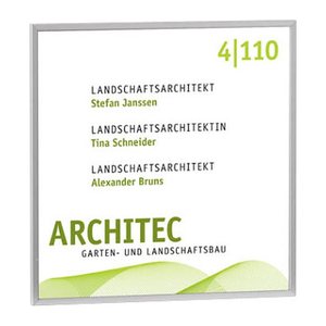SignSystems® Türschild New Age Metall silber 12,0 x 12,0 cm, 1 St.