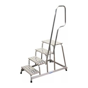 KRAUSE Montagetritt STABILO  silber 4 Stufen, H: 128,0 cm