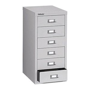BISLEY MultiDrawer™ L296 Schubladenschrank lichtgrau 6 Schubladen 27,8 x 38,0 x 59,0 cm, 1 St.