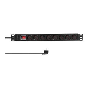 Logilink Steckdosenleiste 19" 8fach mit An/Aus Schalter