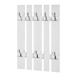 HAKU Möbel Wandgarderobe 14394 weiß Metall 8 Haken 65,0 x 100,0 cm, 1 St.