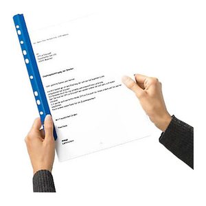 Expro Klemmschienen mit Abheftleiste blau DIN A4 30 Blatt, 25 St.