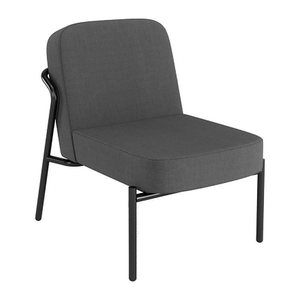 medso powered by PAPERFLOW Sessel MEDSO S Rund anthrazit schwarz Stoff 58,0 x 74,3 x 73,6 cm, 1 St.