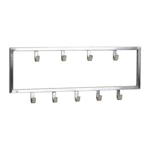 WOHNLING Wandgarderobe WL6.446 silber Metall 9 Haken 50,0 x 20,0 cm, 1 St.
