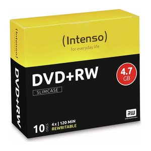 Intenso DVD+RW 4,7 GB wiederbeschreibbar, 10 St.