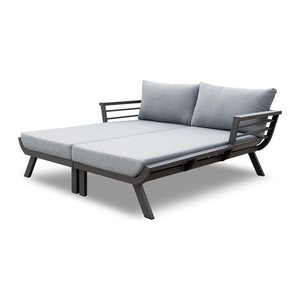 Garden Pleasure Sonnenliege DELIA grau Aluminium