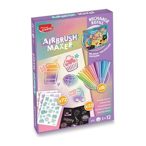 Maped® Creativ Airbrushset für Kinder AIRBRUSH MAKER PASTELL Nachfüll-Set farbsortiert