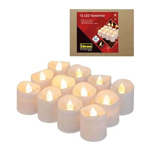 Idena LED-Teelichter weiß, 12 St.