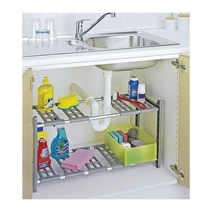 WENKO Teleskopregal Flexi grau 45,0 - 80,0 x 28,0 x 39,0 cm, 1 St.