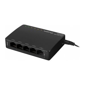 LANBERG Switch 5-Port 1Gb PoE+(4xPoE 30W/1x max.60W)unmanag